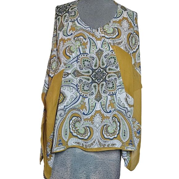 Karen Zambos Tops - Karen Zambos Sheer Paisley Blouse Size Small
